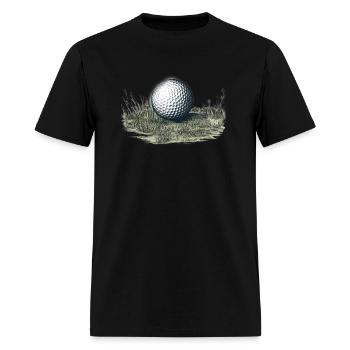 Golf ball on grass - Men's T-Shirt - black - Front - Jose (178cm)