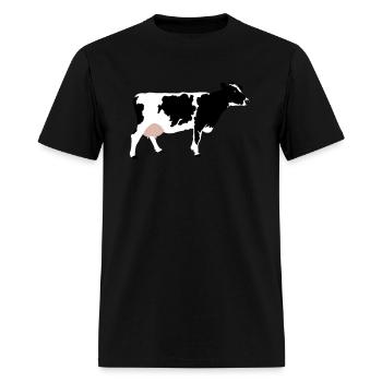 cow - Men's T-Shirt - black - Front - Jose (178cm)