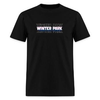 winter park - Men's T-Shirt - black - Front - Jose (178cm)