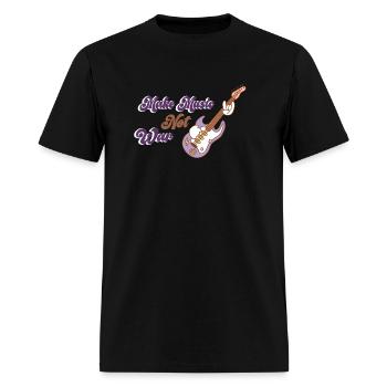 MUSIC NOT WAR - Men's T-Shirt - black - Front - Jose (178cm)