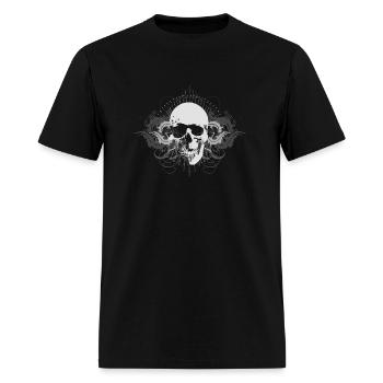 skull gothic with ornaments - Men's T-Shirt - black - Front - Jose (178cm)