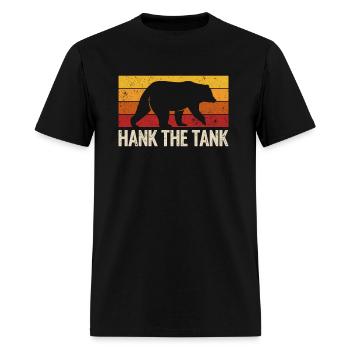 Hank The Tank Bear Distressed Save Hank The Tank - Men's T-Shirt - black - Front - Jose (178cm)