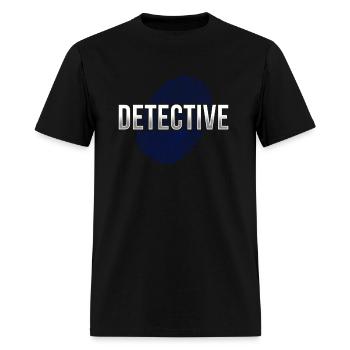 Détective Enquête Détective privé - T-shirt Homme - noir - Devant - Jose (178cm)