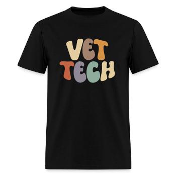 Vet Tech Proud Career Profession - Men's T-Shirt - black - Front - Jose (178cm)
