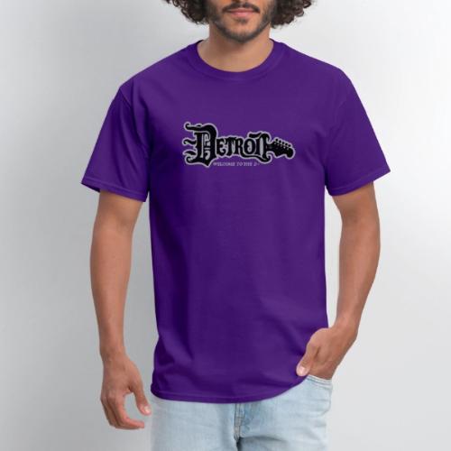 DETROIT GUITAR WTTD BLK SLR REG FONT - Men's T-Shirt