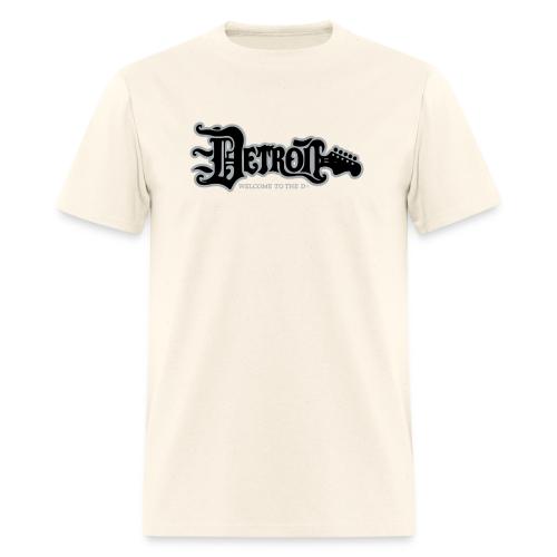 DETROIT GUITAR WTTD BLK SLR REG FONT - Men's T-Shirt