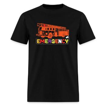 Firefighter Emergency - Men's T-Shirt - black - Front - Jose (178cm)