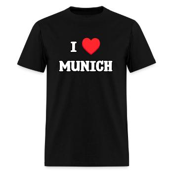 I HEART MUNICH - Men's T-Shirt - black - Front - Jose (178cm)