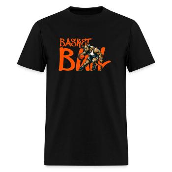 Basket(BULL) design - Men's T-Shirt - black - Front - Jose (178cm)
