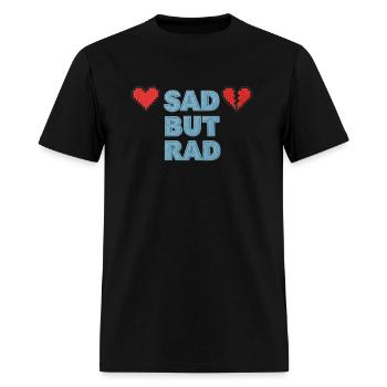 Sad But Rad Pixel Hearts Design - Men's T-Shirt - black - Front - Jose (178cm)