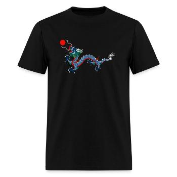 China Flag Imperial Yellow Dragon Flag Qing - Men's T-Shirt - black - Front - Jose (178cm)
