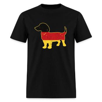 German flag dachshund - Men's T-Shirt - black - Front - Jose (178cm)