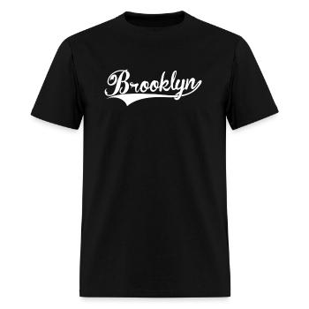 Brooklyn Swoosh - Men's T-Shirt - black - Front - Jose (178cm)