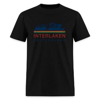 Suisse Interlaken Swiss Mountain Climbing - T-shirt Homme - noir - Devant - Jose (178cm)