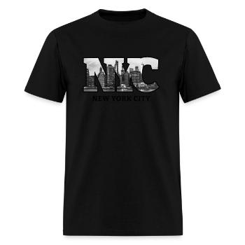 Nyc City Skyline Of Downtown New York City New Yor - Men's T-Shirt - black - Front - Jose (178cm)