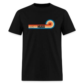 Retro HUGO Shirt Vintage City HUGO - Men's T-Shirt - black - Front - Jose (178cm)