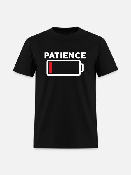 Patience Low Battery Shirt - Men's T-Shirt - black