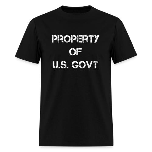 PROPERTY OF U.S. GOVT, white captureit - Men's T-Shirt