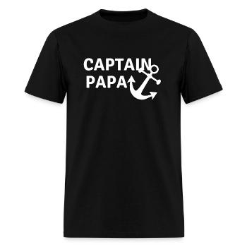 captain papa sailor - Men's T-Shirt - black - Front - Jose (178cm)