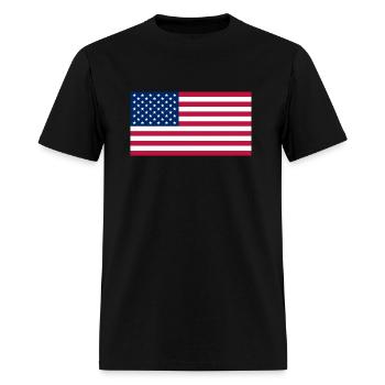 Flag of the United States - Men's T-Shirt - black - Front - Jose (178cm)