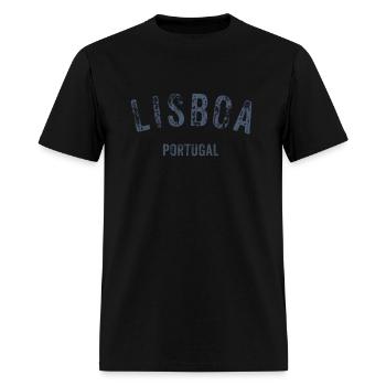 Lisboa Portugal Distressed Lisbon Travel - Men's T-Shirt - black - Front - Jose (178cm)