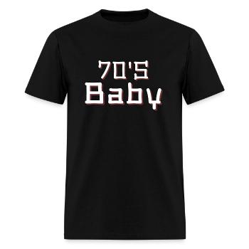 70's Baby - Men's T-Shirt - black - Front - Jose (178cm)