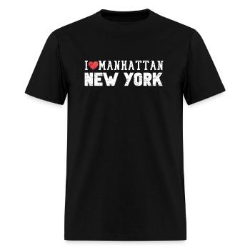 Manhattan New York Love I Heart Manhattan Ny - Men's T-Shirt - black - Front - Jose (178cm)