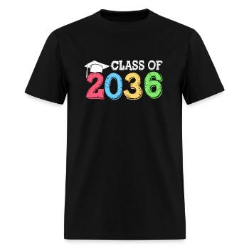 School Class Of 2036 Grow With Me Handprints - Men's T-Shirt - black - Front - Jose (178cm)
