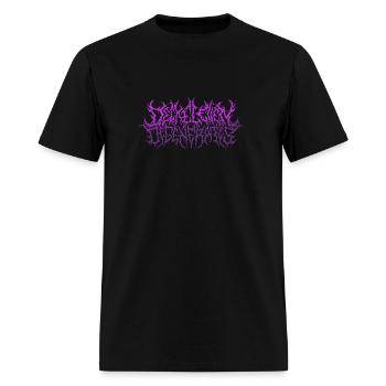 Deck Eleven Purple Logo - Men's T-Shirt - black - Front - Jose (178cm)
