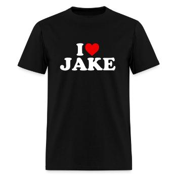 I Love Jake He - Men's T-Shirt - black - Front - Jose (178cm)