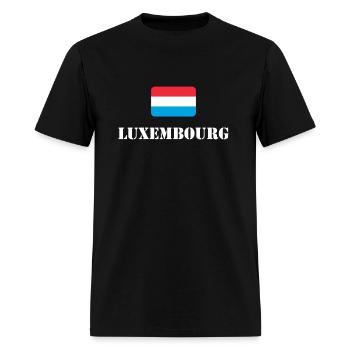 Luxembourg Flag Luxembourg Travel Luxembourger - Men's T-Shirt - black - Front - Jose (178cm)