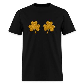 St PatricSaint Paddys Precious Irish Shamrock Boob - Men's T-Shirt - black - Front - Jose (178cm)