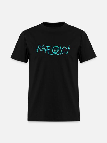 Meow Cat Face - Men's T-Shirt - black