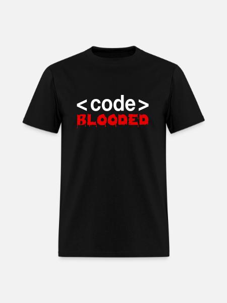 Code Blooded Funny Programming Computer - Men's T-Shirt - black