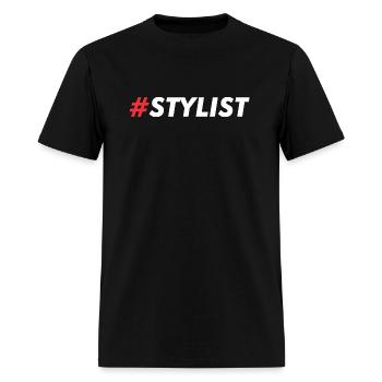 #stylist stylish wording art - Men's T-Shirt - black - Front - Jose (178cm)
