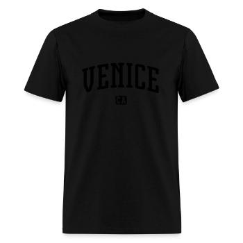 Venice California Vintage Style - Men's T-Shirt - black - Front - Jose (178cm)
