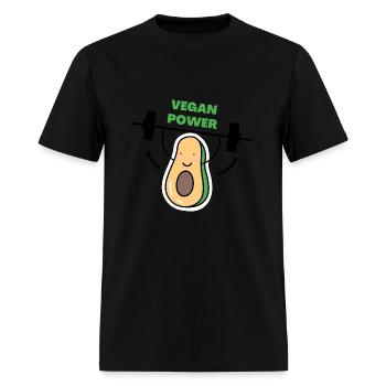 Vegan Power guérison gentillesse - T-shirt Homme - noir - Devant - Jose (178cm)