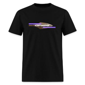 I Hit Rock Bottom and It Was Chert, Flint Knapper - Men's T-Shirt - black - Front - Jose (178cm)
