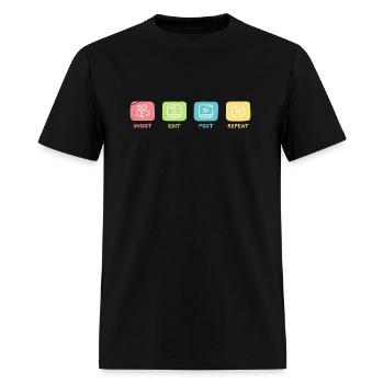 social media schedule - Men's T-Shirt - black - Front - Jose (178cm)
