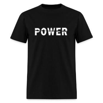 power - Men's T-Shirt - black - Front - Jose (178cm)