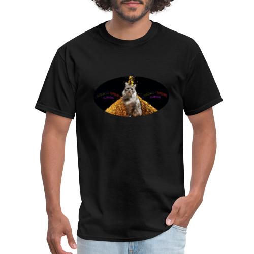 Majestic Kitty On A Bed Of Gold - Men's T-Shirt