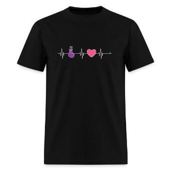purple snap love, k pop music, korean pop music - Men's T-Shirt - black - Front - Jose (178cm)
