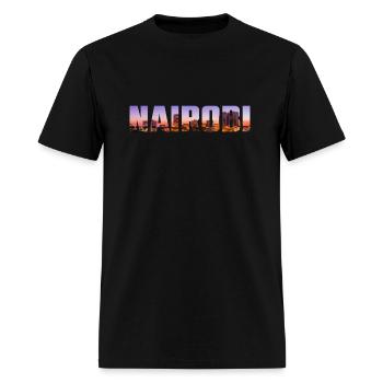 I LOVE NAIROBI - Men's T-Shirt - black - Front - Jose (178cm)