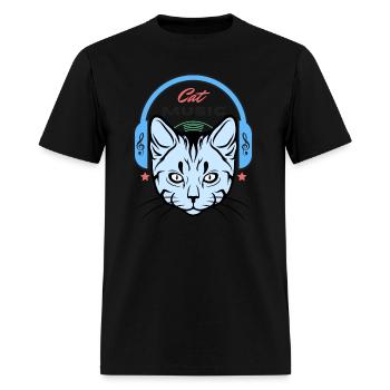 Cat Music - Men's T-Shirt - black - Front - Jose (178cm)