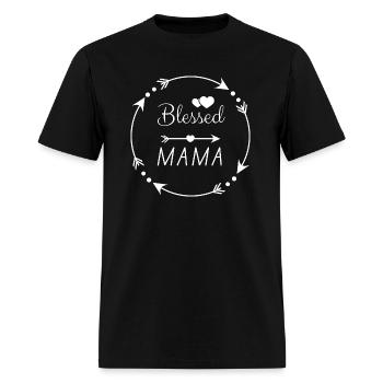 Fête des mères Bienheureuse Maman - T-shirt Homme - noir - Devant - Jose (178cm)