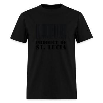 Product of St. Lucia (Black) - Men's T-Shirt - black - Front - Jose (178cm)