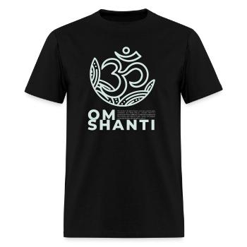 Om Shanti Yoga - Men's T-Shirt - black - Front - Jose (178cm)