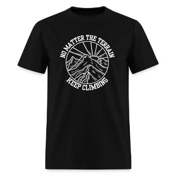 No Matter the Terrain Keep Climbing - Men's T-Shirt - black - Front - Jose (178cm)