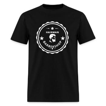 Black Circle Barbershop Logo - Men's T-Shirt - black - Front - Jose (178cm)