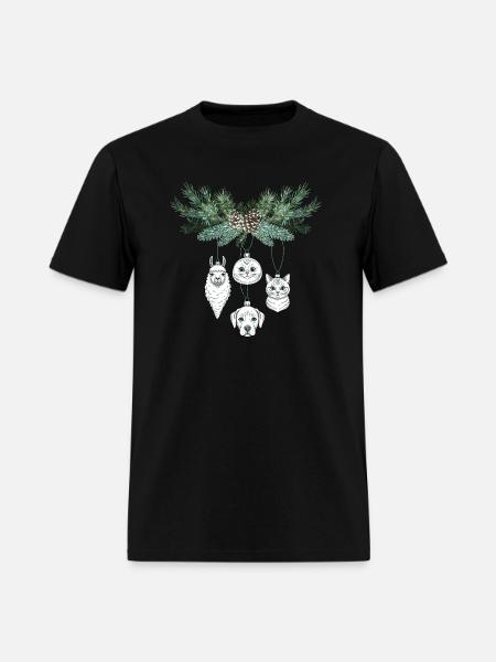 Animal Ornament Festivity - Men's T-Shirt - black
